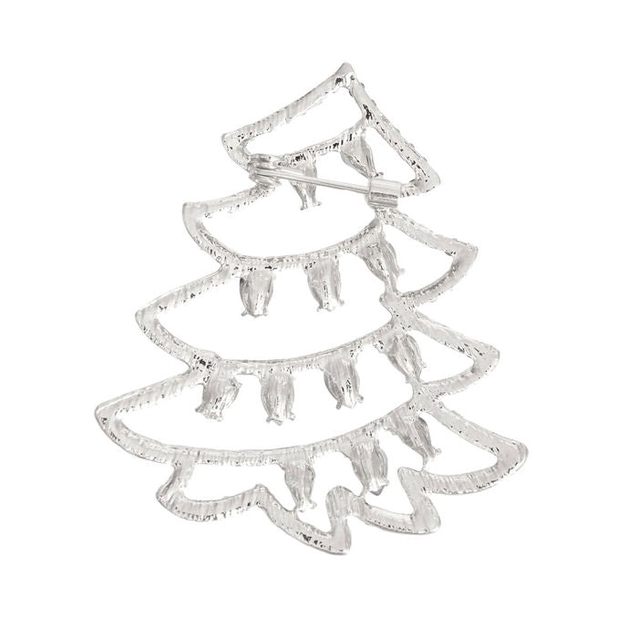 Brooch Xmas Tree Bling Pin for Women