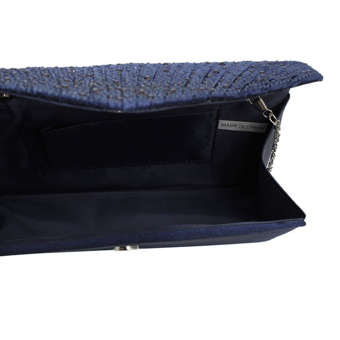 Clutch Navy Ruched Bag for Women