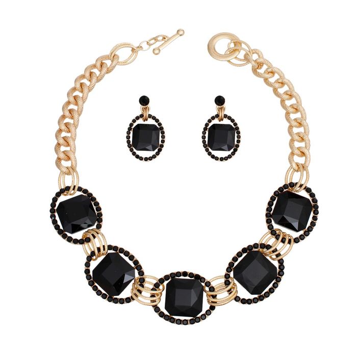 Crystal Necklace Linked Set for Women