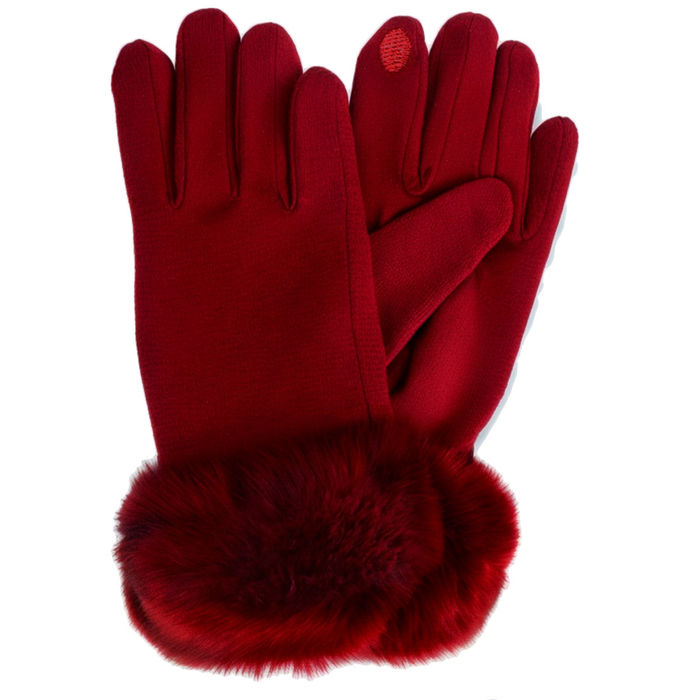 Gloves Fur Trim Winter Gloves for Women