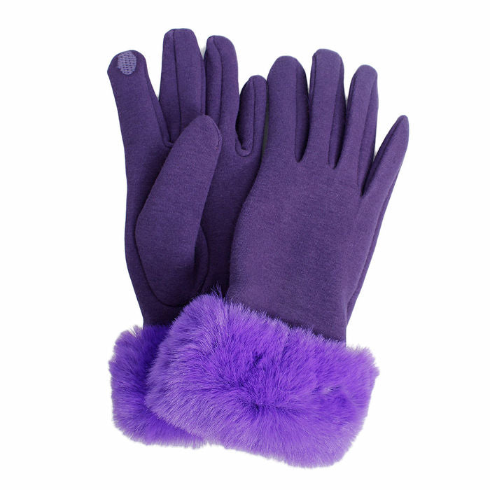 Gloves Fur Trim Winter Gloves for Women