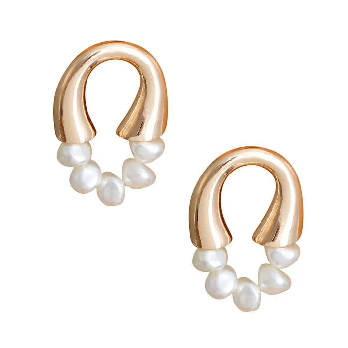 Arch Pearl Studs