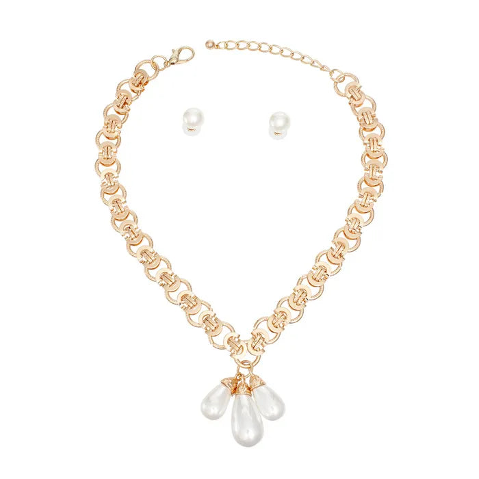 Mademoiselle Pearl Charm Necklace