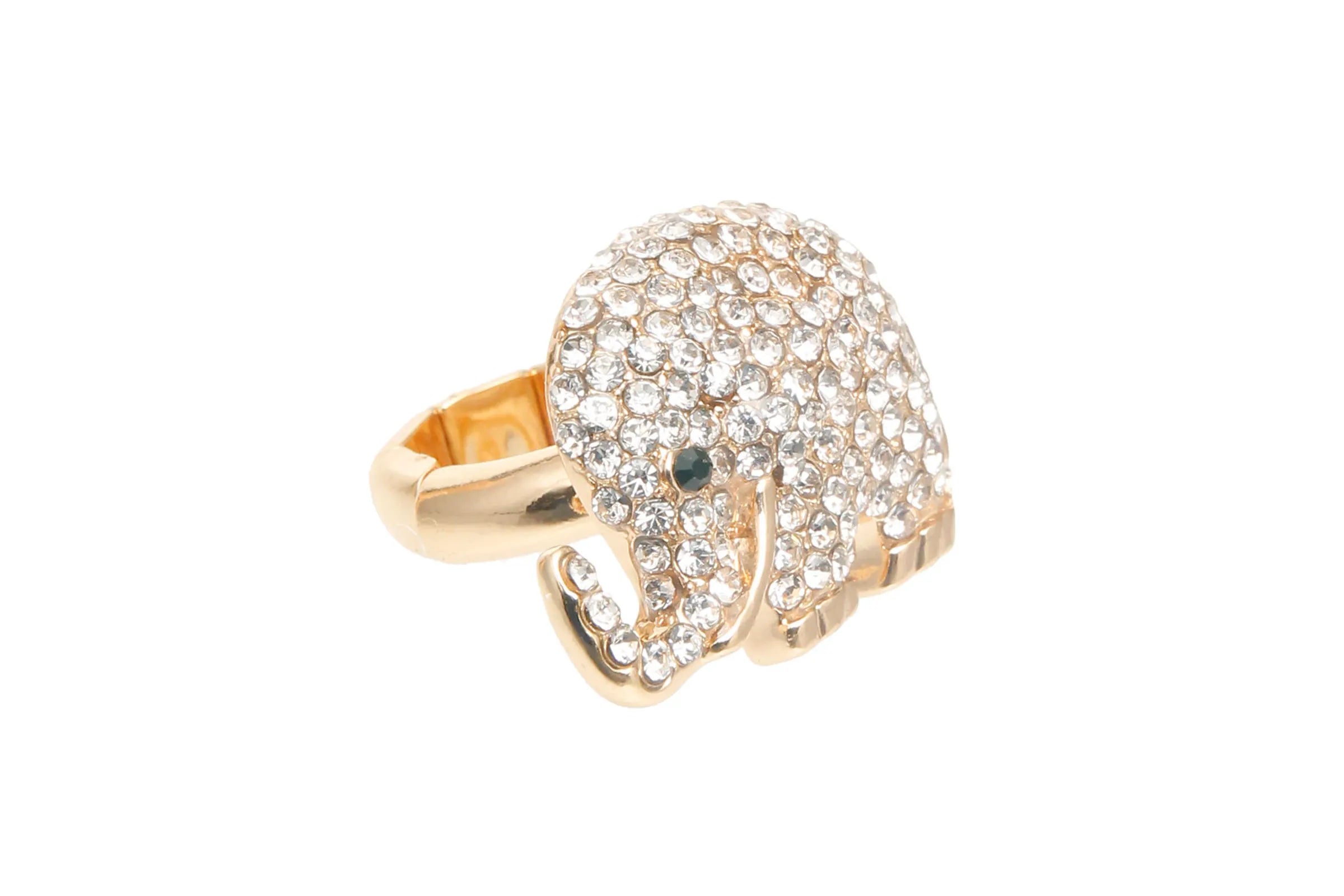 Rhinestone Elephant Ring