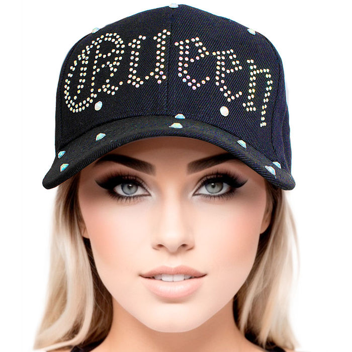 Hat White Canvas Queen Baseball Cap for Women