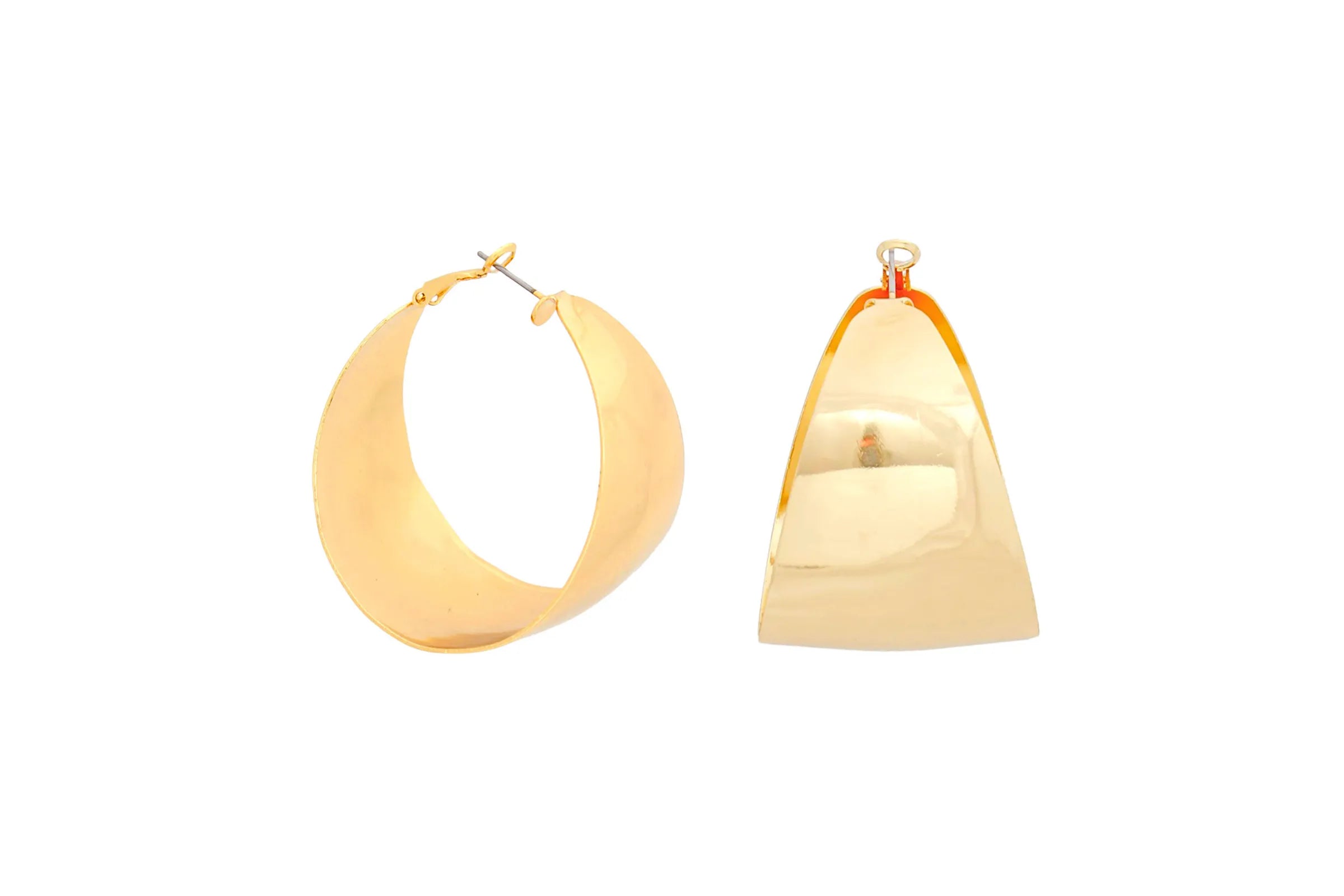 Hoops Geometric Curved Earrings for Women