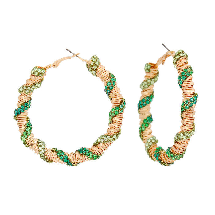 Hoops Stone Helix Earrings for Women