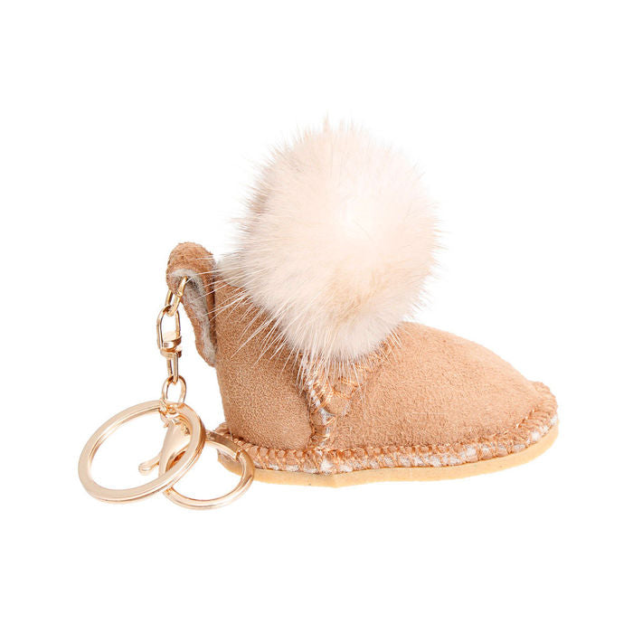 Keychain Sherpa Boot Bag Clip for Women