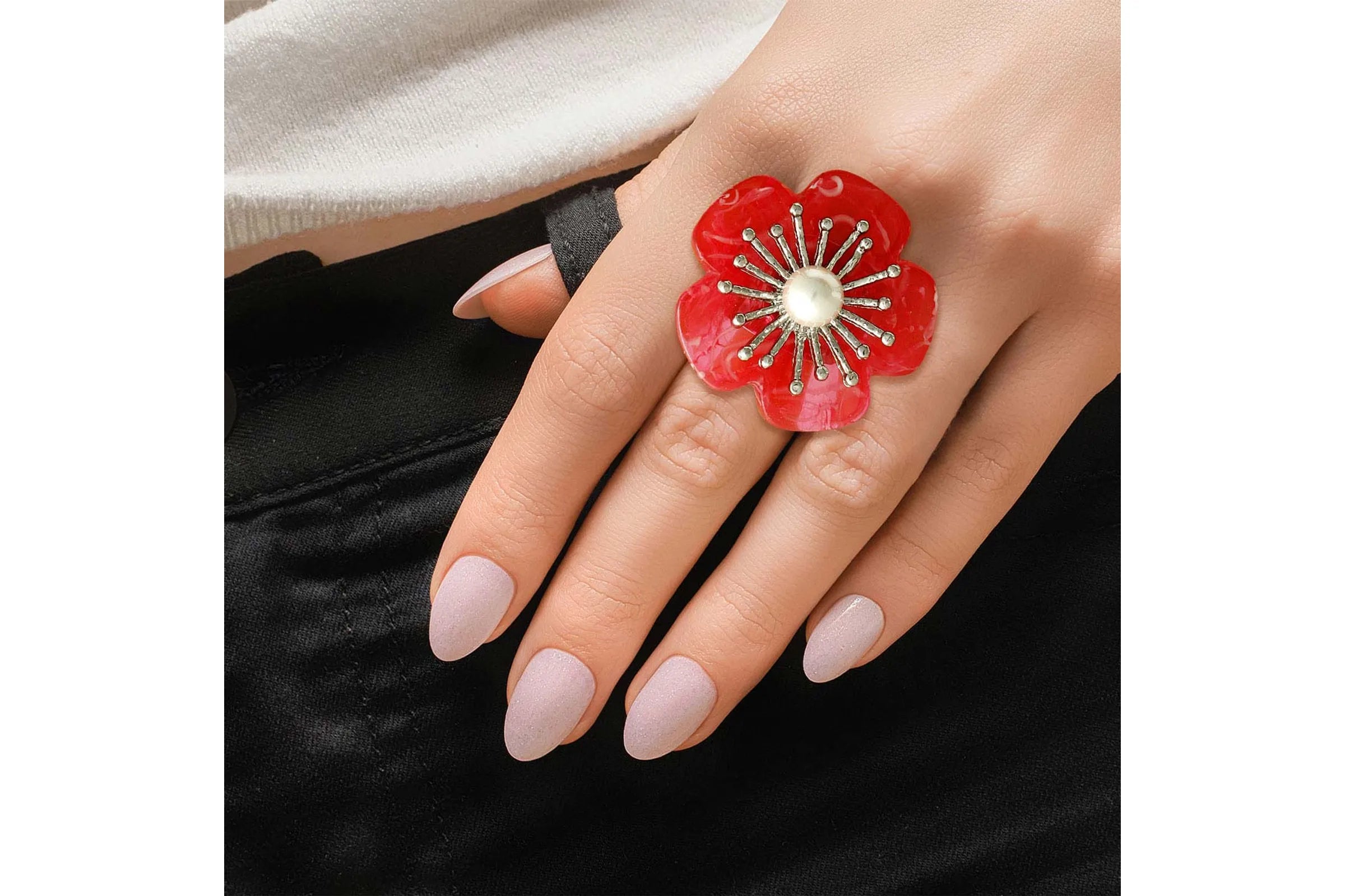 Marbled Flower Ring