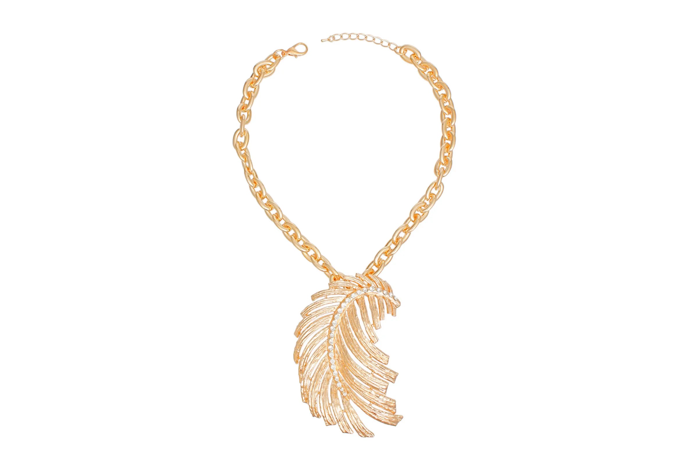 Pendant Necklace Feather Chain for Women