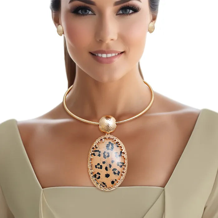 Pendant Necklace Leopard for Women