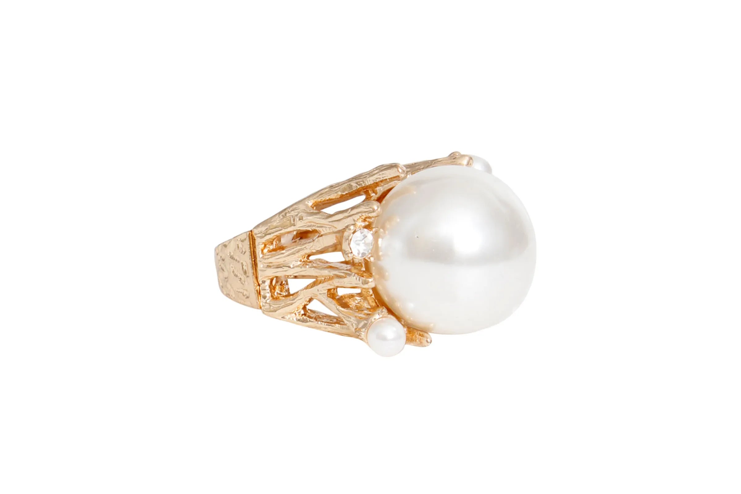 Ring Pearl Branch Cocktail Ring for Women