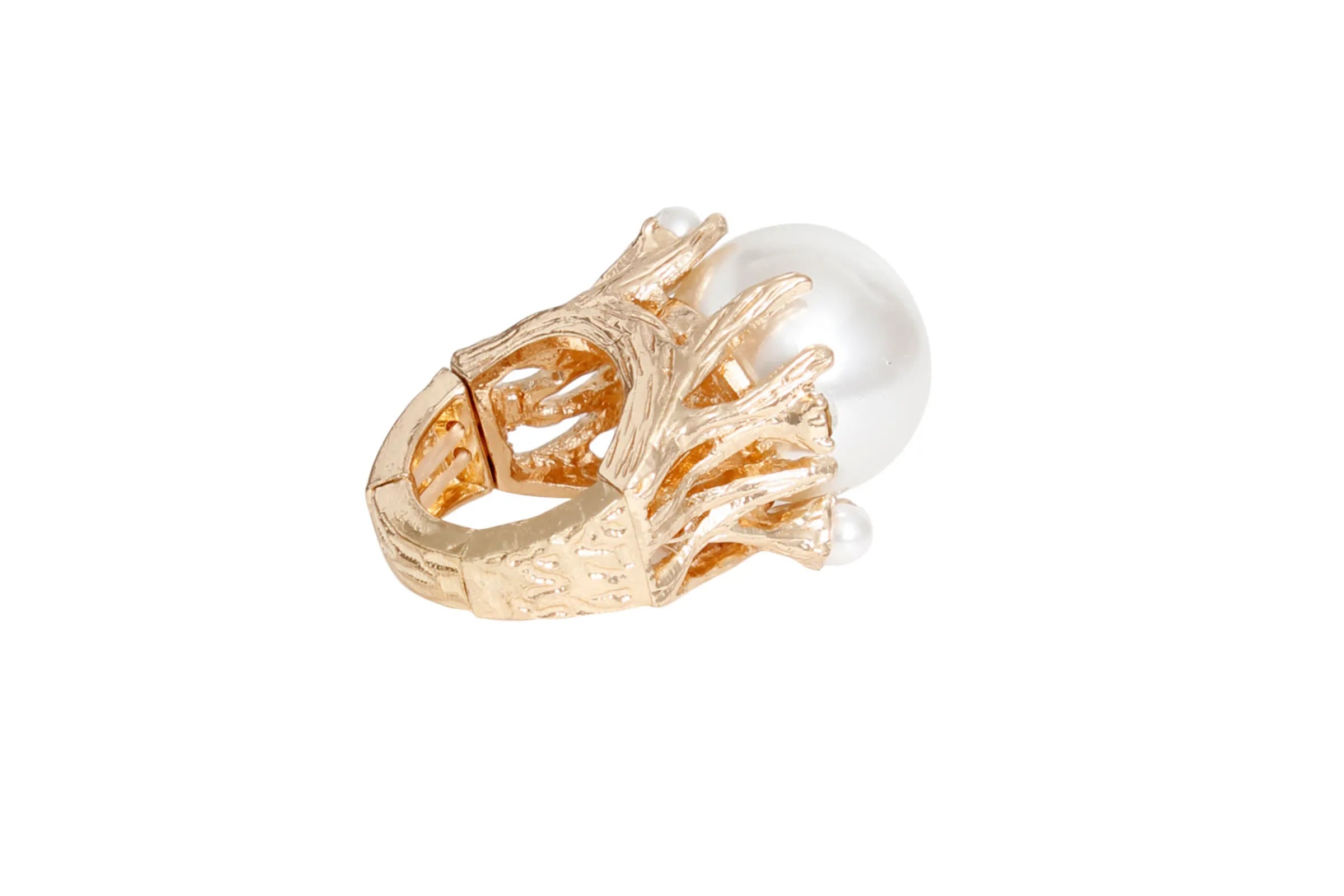 Ring Pearl Branch Cocktail Ring for Women