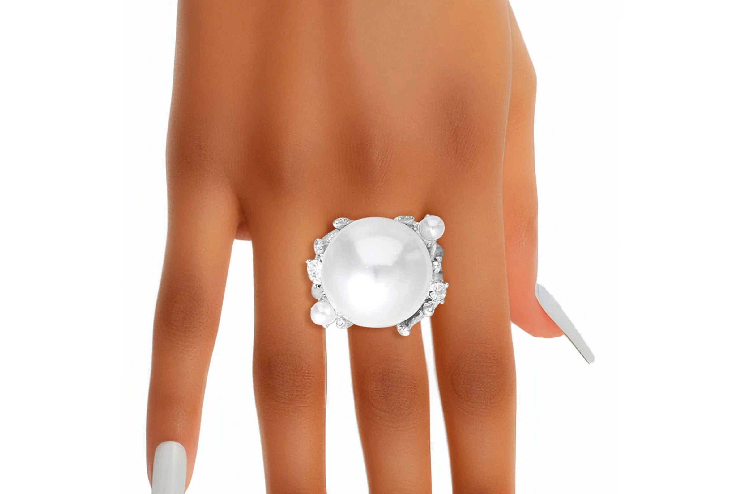 Ring Pearl Branch Cocktail Ring for Women