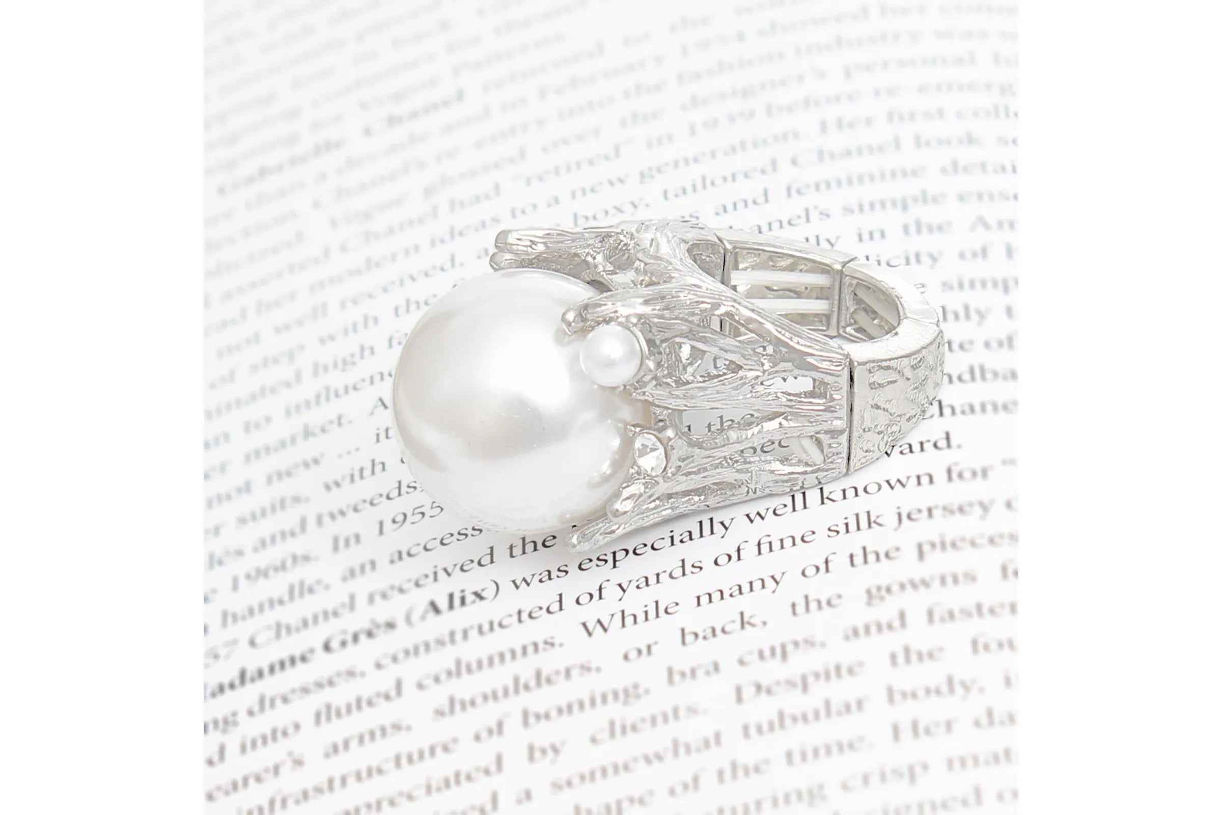 Ring Pearl Branch Cocktail Ring for Women