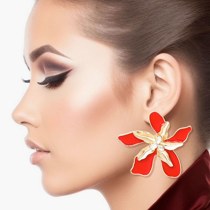 Stud Tropical Flower Earring for Women