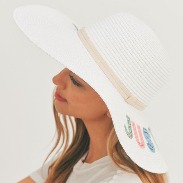 JUST CHILL OUT Beige Floppy Hat