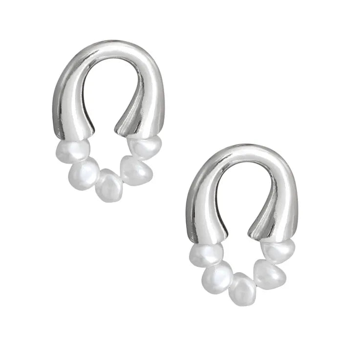 Arch Pearl Studs