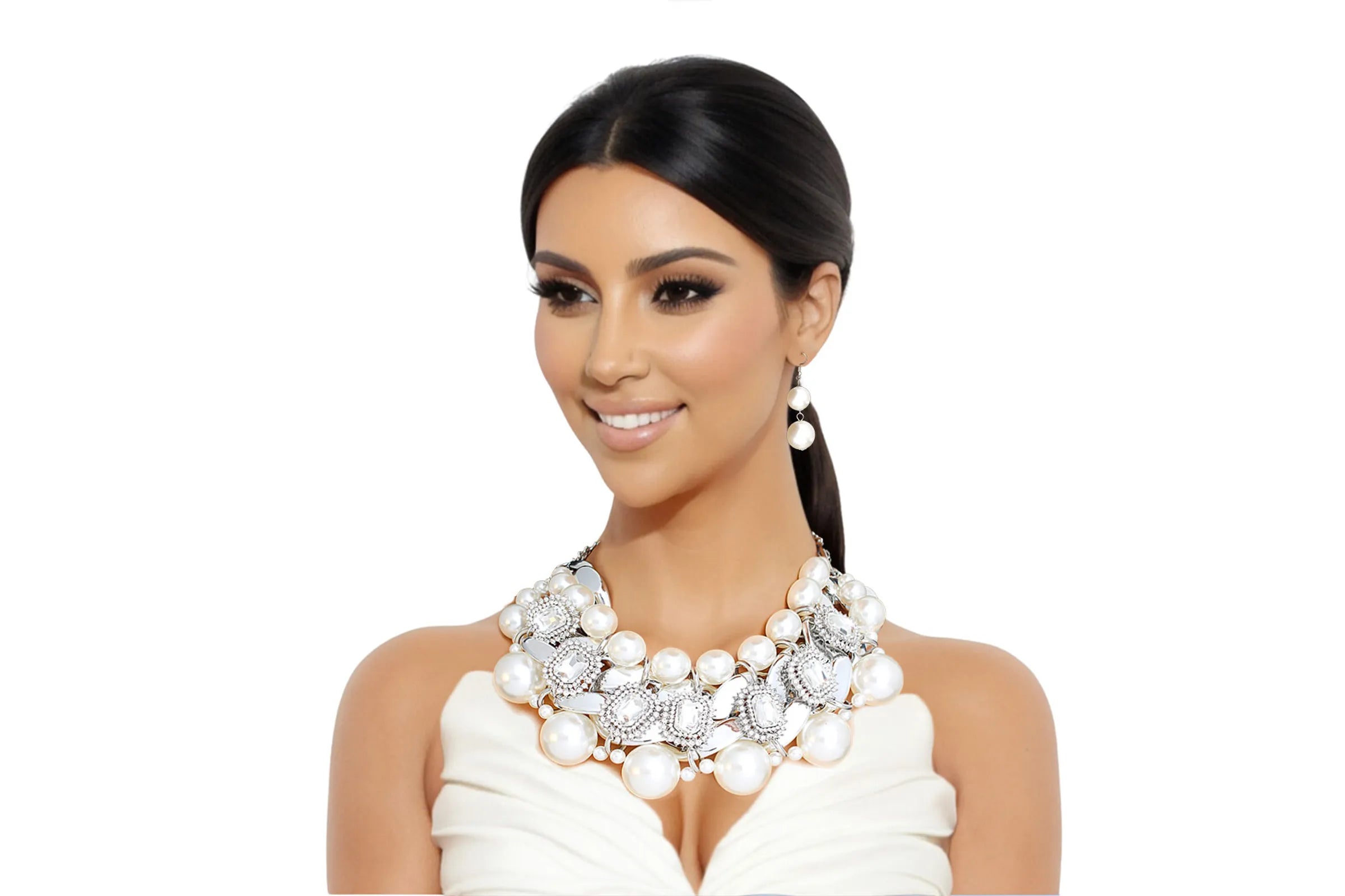 Silver Opulence Pearl Choker Ensemble