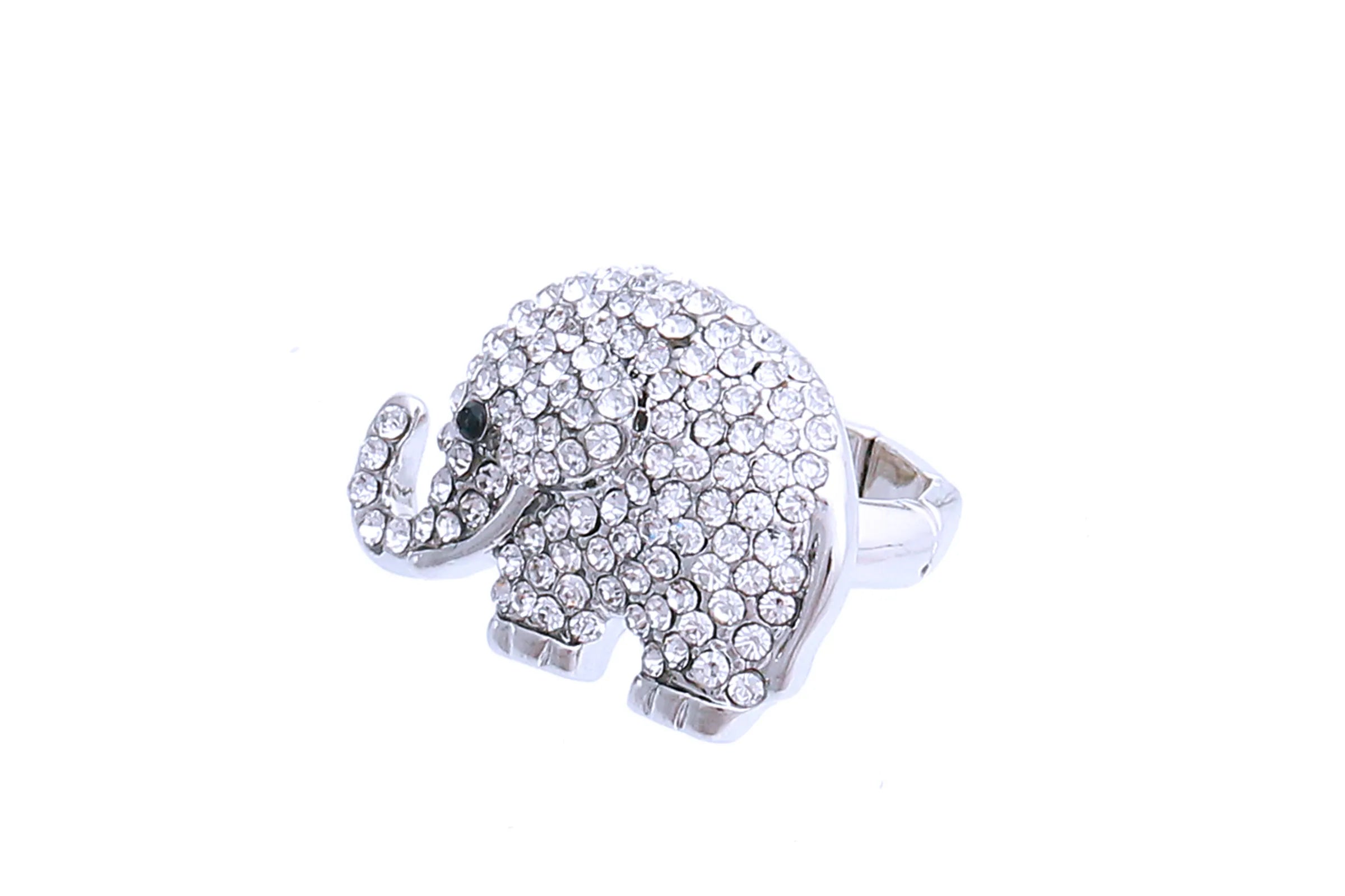 Rhinestone Elephant Ring