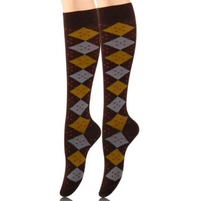 Socks Knee High Diamond for Women