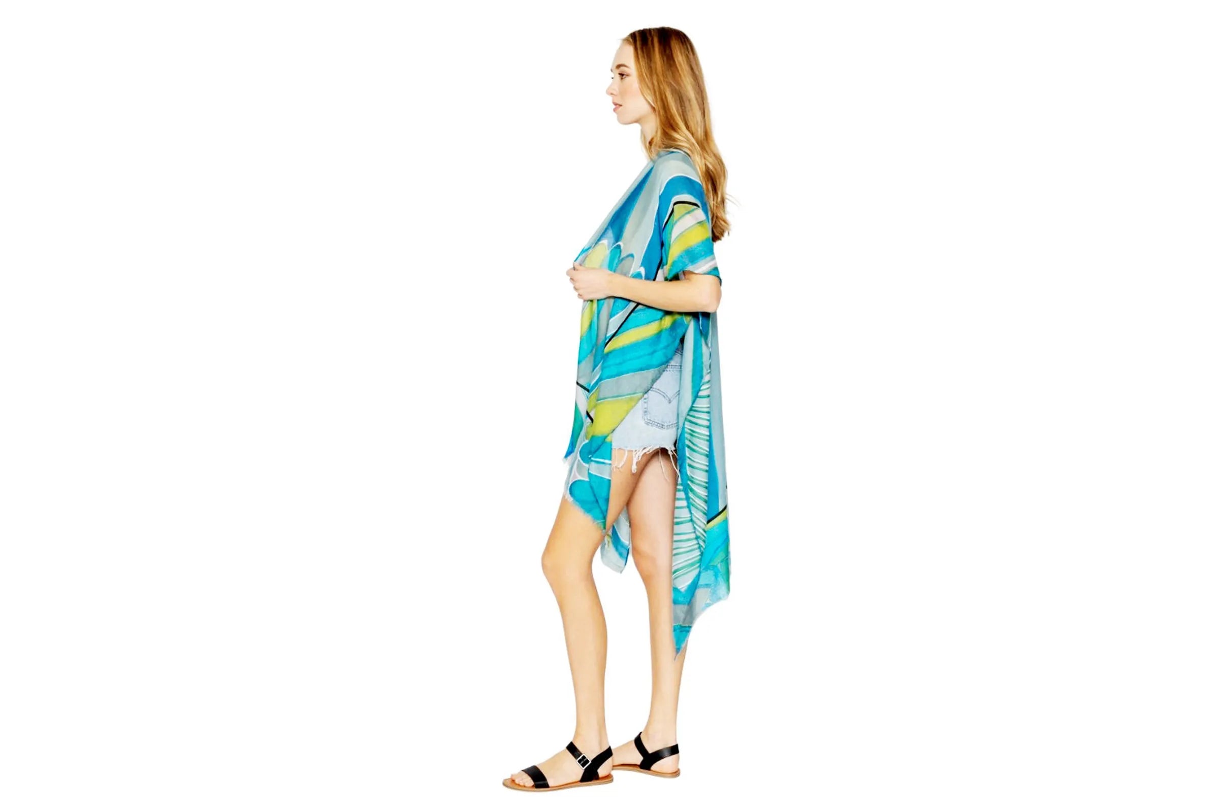 Summer Breeze Abstract Art Kimono Cover