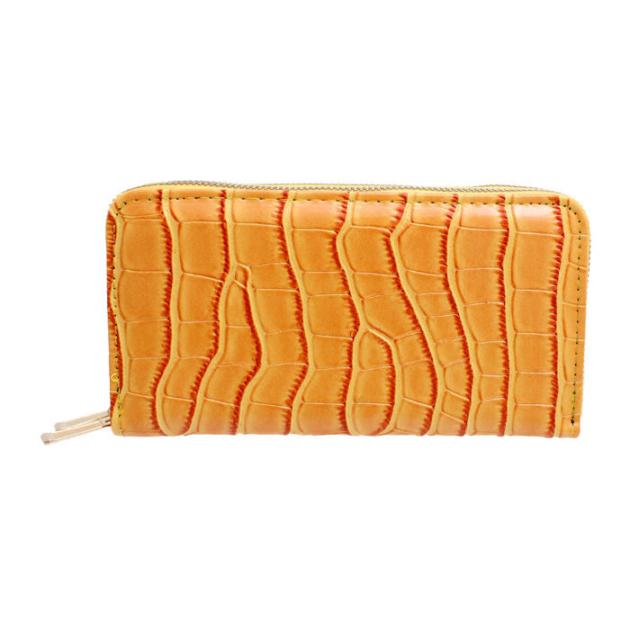 Croc Double Zipper Wallet