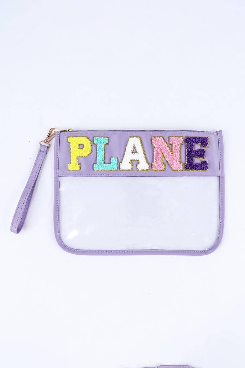 PLANE Zipped Transparent Handbag