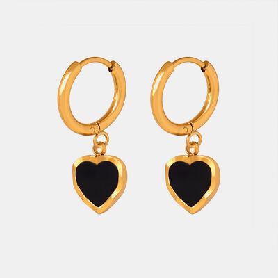 18K Gold-Plated Heart Drop Earrings