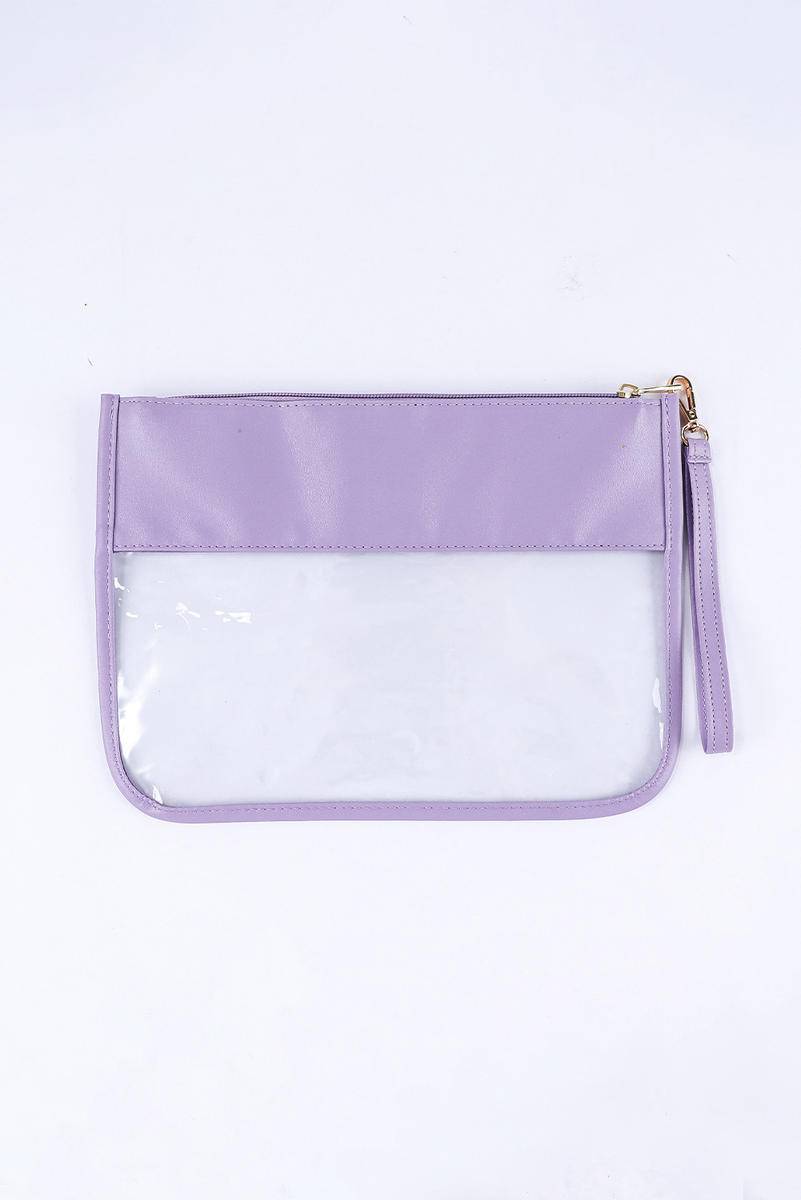 PLANE Zipped Transparent Handbag