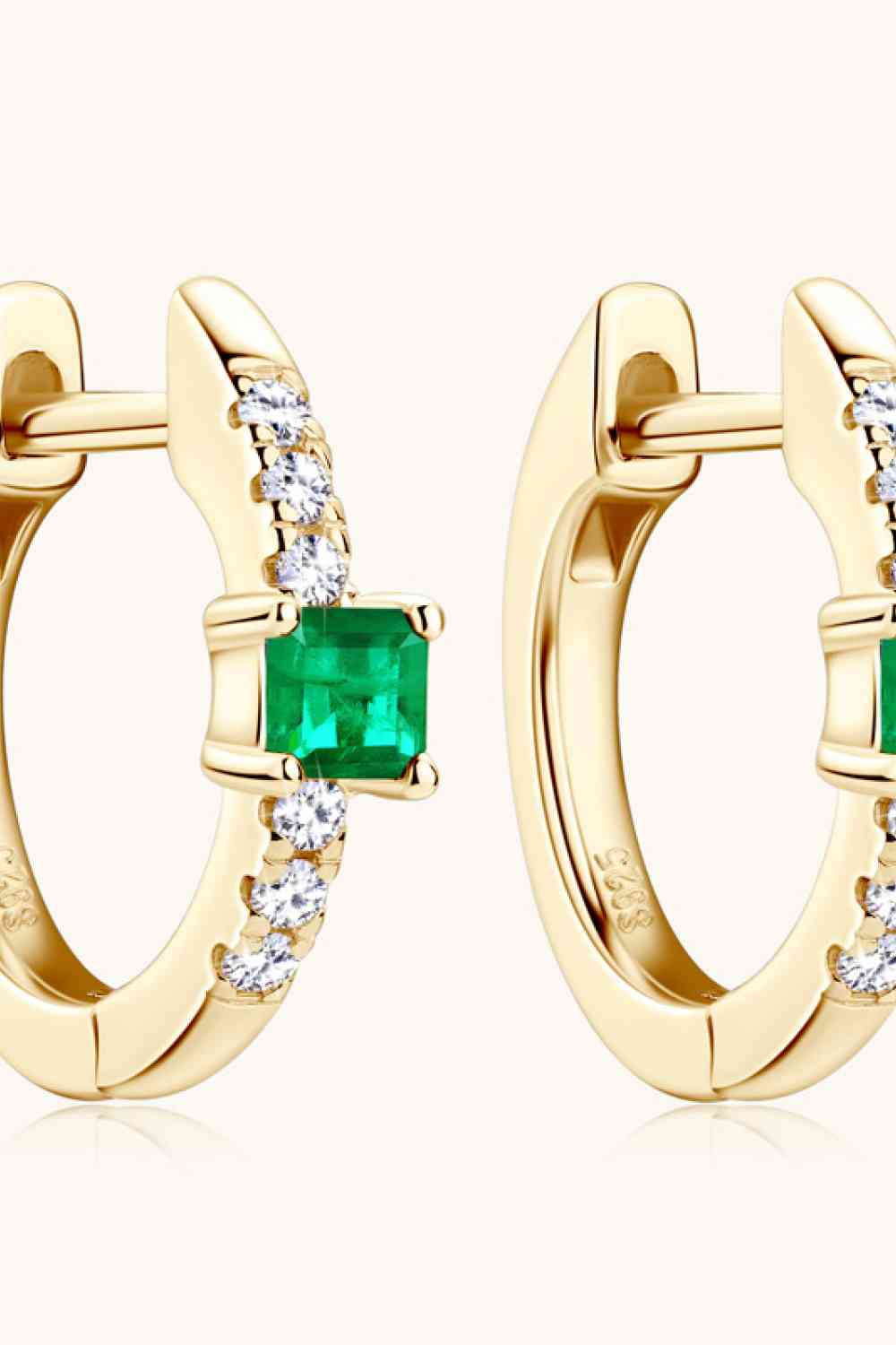 Lab-Grown Emerald Earrings